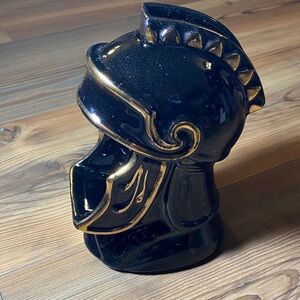 Vintage MCM Roman Helmet Valet Knight Ceramic Made in Japan Paint Brush Holder